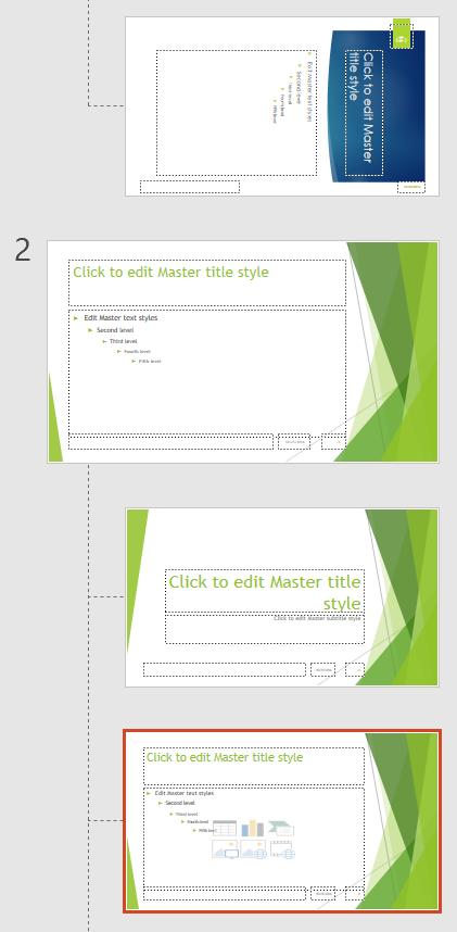 If you see multiple Slide Masters in the Master View, multiple