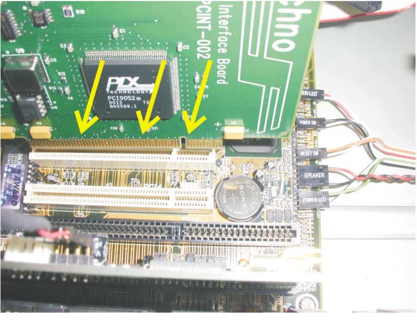 WARNING: Make sure to ground yourself before continuing. 5. Remove the Lathe Interface Card from its bag by the edges. NOTE: Cards are installed in PCI slots face down.