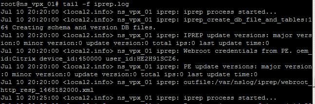 4. From the NetScaler CLI, verify the NetScaler can ping the WebRoot BrightCloud IP Reputation service: Ping the BrightCloud service to verify name resolution: ping api.bcss.brightcloud.