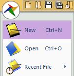 one of the following: In the Quick Access Toolbar, click the New. From the File menu, click New.