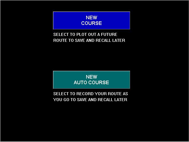 SELECT COURSE CREATING A NEW COURSE From the Navigation Menu screen press the RIGHT arrow on the squash pad to begin creating a course.