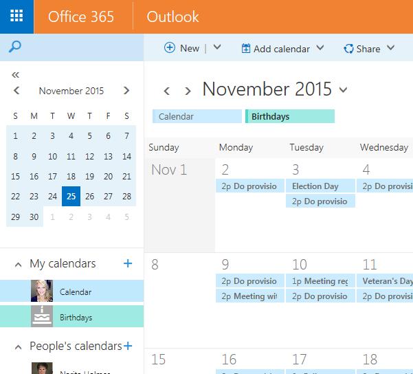Sharing Calendars 1. Click then 2. A new window will appear with a blank invitation to share the calendar. 3. Enter the email address of the person with whom you wish to share the calendar.