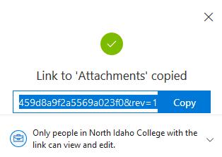 3. By default, OneDrive gives Edit permissions to shared files and folders. If you want to allow editing, click Copy.