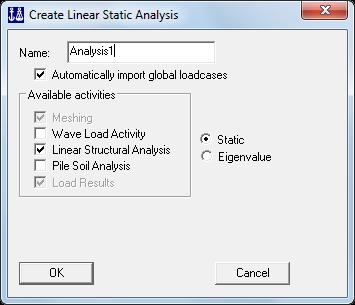 p2). Run the analysis: First create an analysis activity: Tools > Analysis >