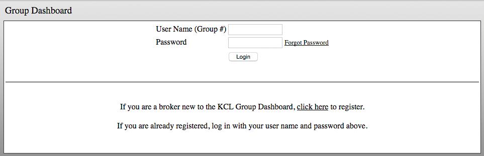 2.) Login to Group Dashboards. 2. 3.) Login with your username and password.