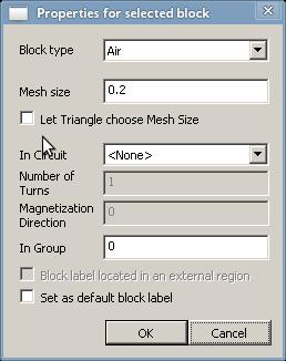 The mesh density To set it manually, we have to invoke window with the material (area) property (