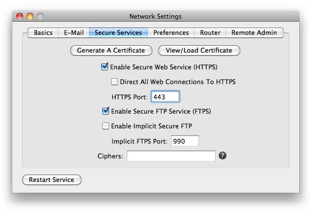 SSL-Based Services: HTTPS and FTPS Rumpus supports SSL (Secure Sockets Layer) encryption for both Web and FTP file transfers.