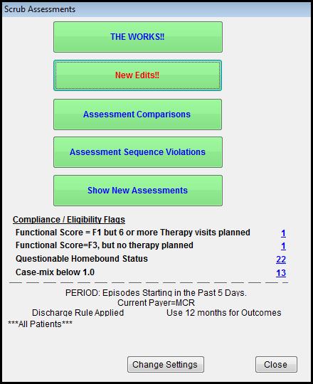 The Works!! is a Comprehensive Assessment report available for all types of assessments. The Works includes a wide range of analysis related to OASIS assessment.