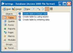The main Access window will be displayed with the Task pane visible. Click Create a new file in the Task pane. The New File pane will appear. Click Blank database in the list of new fi le options.
