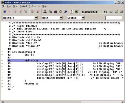 Initiation of GNU Debugger in Windows 2000 Then the debugger GUI opens, displaying the
