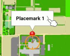 As you drop a pin select the right arrow to open the detail screen This detail screen the generic Placemark screen.