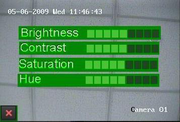 Figure 14 Live Feed Mode The setting you may adjust with each display includes: Picture Settings: Settings for the brightness, contrast, saturation and hue