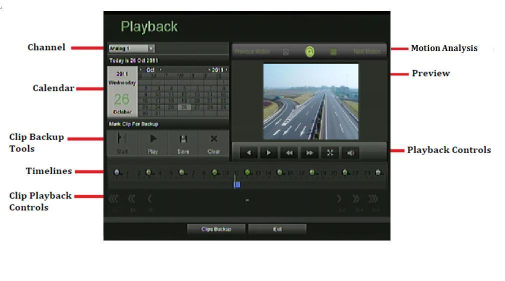 Playing Back a Recording Previously recorded files can be played back using the Playback Interface. You must first search for recordings to play them back.