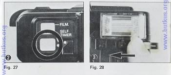 When you have completed flash photography, please be sure to slide the Flash Unit Switch back. If the Flash Unit Switch is left on, the batteries will wear down quickly. (Fig.