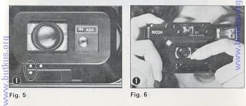 Open the Lens Shield by sliding the Lens Shield Switch in the direction of the arrow. (Fig. 4) (Fig.