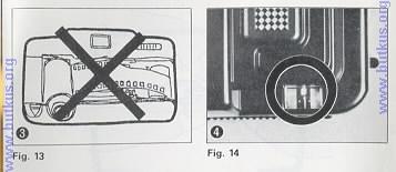 Please ensure that the film is within the Film Guides. (Fig. 13) 4.