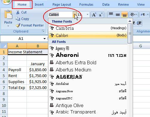 Italics To make the numbers or the letters italicized, select the cell that contains them and click on the Italics button on the Formatting Toolbar.