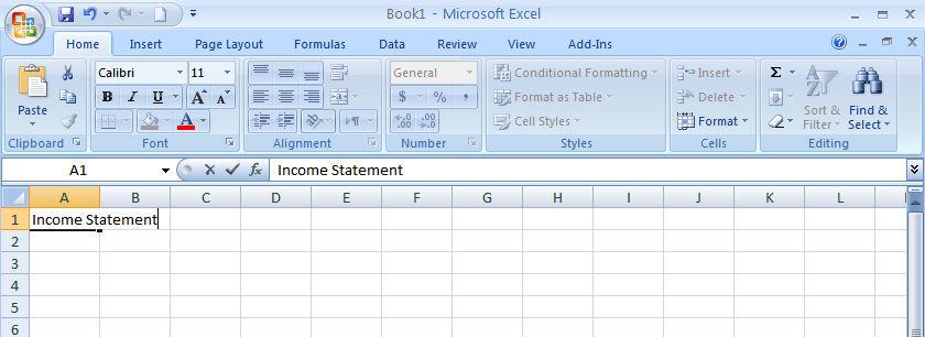 Entering Text 1. Click the cell where you want to enter data, type in the text or numbers. 2. The data you type appears in the active cell and in the formula bar. 3.