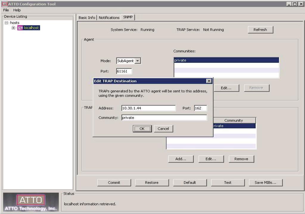 1.8 SNMP Configuration Editing