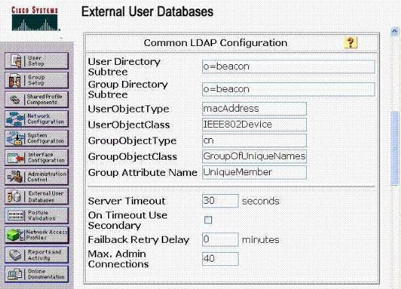Note: Use the password GBSbeacon for the LDAP bind password. The password is entered at bottom of form shown in Figure 11.