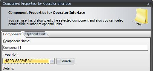 How to search for the correct Operator Interface model.