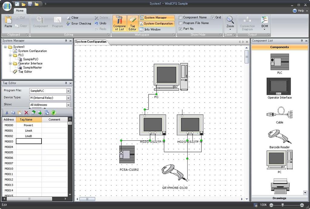 1-2 What is WindCFG? WindCFG is a system configuration tool that you can use to create a layout of your project showing each component (i.e. PLC, Operator Interface, Barcode Reader, etc.).