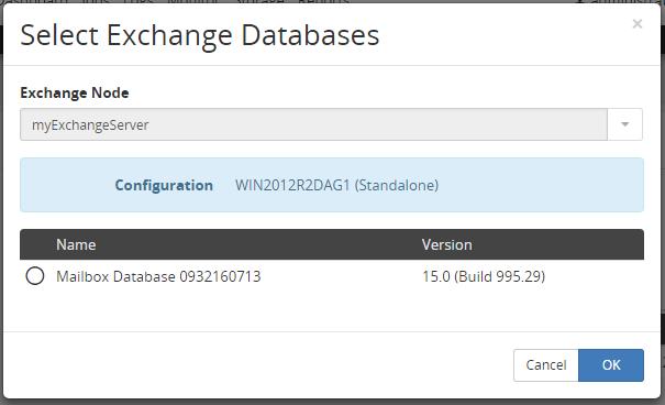 Control Description Exchange DAG - Backs up or snapshots databases that are passive. If there are no passive databases, you get an empty backup and snapshots fail due to no volumes being selected.