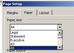 PAGE 56 - ECDL MODULE 3 (USING OFFICE 2003) - MANUAL To set the page orientation To select the paper orientation, click on the PORTRAIT or LANDSCAPE buttons in the ORIENTATION