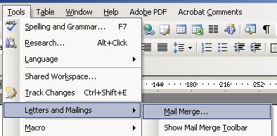 PAGE 89 - ECDL MODULE 3 (USING OFFICE 2003) - MANUAL Mail merging to labels In the section 3.5.1.2, we mail merged to a letter.