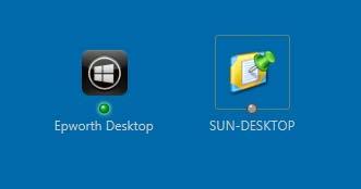 3. Click on the Epworth Desktop icon. 5. Then click on the Velos icon on your virtual desktop.