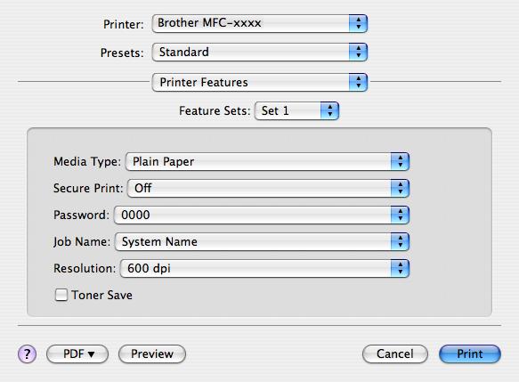 Printing and Faxing Printer Features 8 (Mac OS X 10.4.