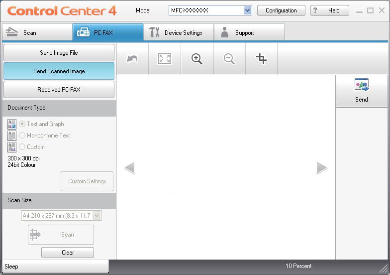 ControlCenter4 PC-FAX tab (MFC models only) 4 This section briefly introduces the PC-FAX tab function. For more details of each function, click Help.