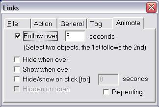 Animation To create an animation there has to be on object (text or graphic) and a path for it to follow and for them to be linked together. Insert a graphic on a page.