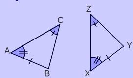 If two angles and a non-included side of one triangle are congruent to two