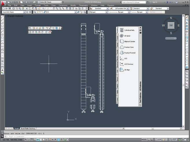 Exploring the AutoCAD 2013 for Windows User Interface 7 Exploring Workspaces AutoCAD workspaces (not to be confused with drawing spaces) are stored sets of user interface controls, which include