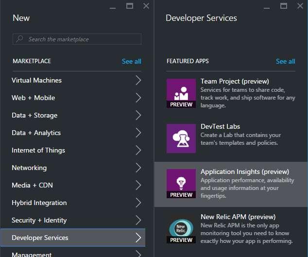 Azure Developer Immersions Application Insights Application Insights provides live monitoring of your applications.