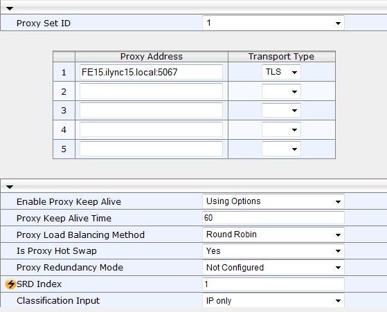 Configuration Note 4. Configuring AudioCodes E-SBC 4.4 Step 4: Configure Proxy Sets This step describes how to configure Proxy Sets.