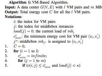 VM-BASED ALGORITHM VM-Based Algorithm: For each VM pair, it is assigned to an MB instance such that it gives the