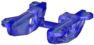 topology optimization in product development process CAD: design space CAE: meshing of design space and application of forces and constraints 1 2 weight loads material design space