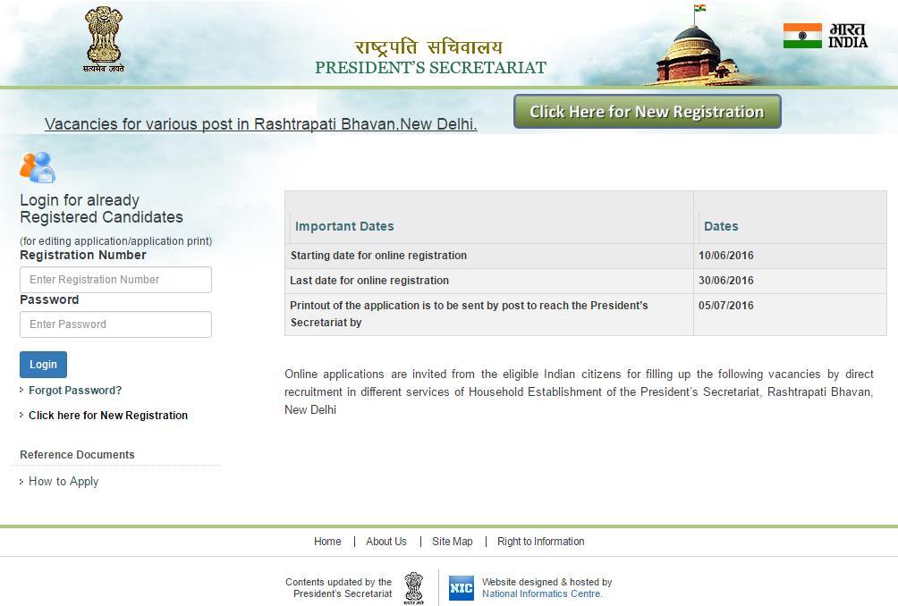 After clicking any of the buttons to apply, following screen will appear, Applicant can register