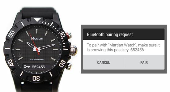 Pair your Watch to Android Devices On your Phone, go to Settings > Bluetooth and make sure Bluetooth is On On your Watch, Press and hold upper button until you see Pair Ready On your Phone, tap