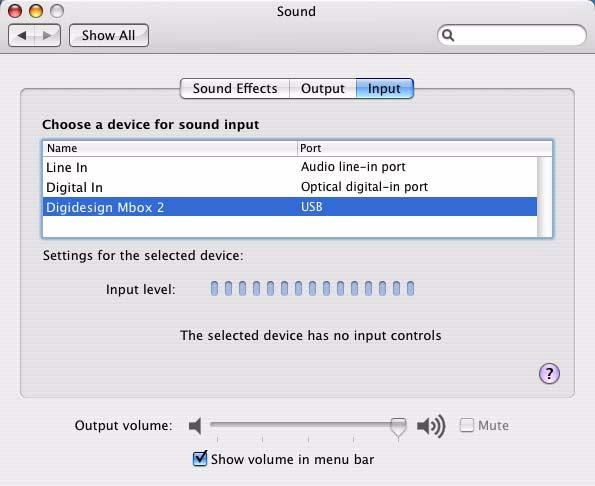 Configuring the Apple Sound Preferences or Apple Audio MIDI Setup To use your Mbox 2 with certain CoreAudio-compatible playback applications (such as Apple itunes or QuickTime Player), you will need