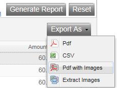 To generate a Deposit Detail Report select the radio button then click the down arrow to open the search window.