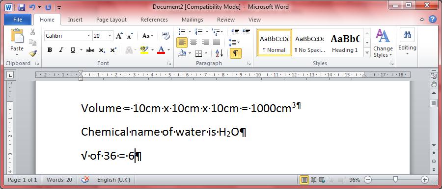 11. Lucy is writing some school notes on Microsoft Word. C A B Maths D a. Write the label letter in the corresponding box: i. Which command did Lucy use to format the character in subscript? ii.