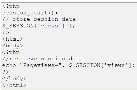 Storing a Session Variable The correct way to store and