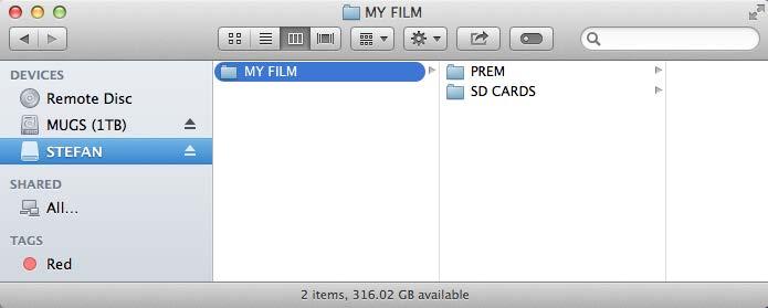 5 1. Back Up SD Card Footage ALWAYS BACK UP YOUR FOOTAGE BEFORE IMPORTING / EDITING TO AVOID LOSING YOUR WORK. 1. Create a project folder on your hard drive and name it accordingly.