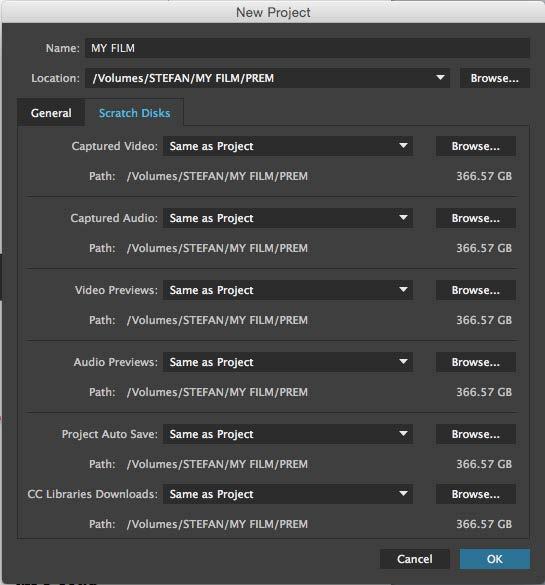 7 2. Setting up a new Premiere Pro CC project. THE FOLLOWING INSTRUCTIONS ARE FOR PROJECTS FILMED USING CAMERAS SUPPLIED BY LA TROBE UNIVERSITY.