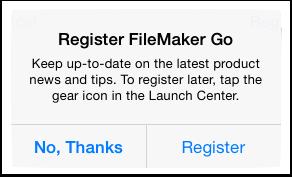 installed Registering Filemaker Go is entirely optional Whether or not
