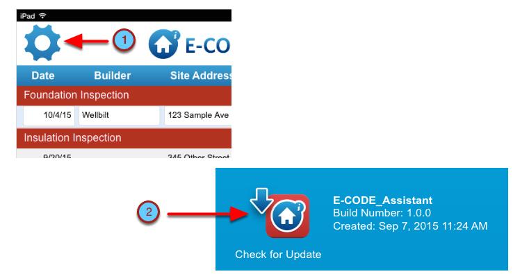 Launching E-CODE Assistant 4. Check for updates Make sure you're using the latest version of the app. 1.