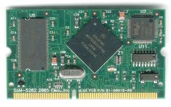 SoM-5282M Freescale Coldfire MCF5282 66MHz CPU Up to 4MB of Flash & 16MB of SDRAM 1 Ethernet Port, 1 CAN Port & MMC/SD Card 3
